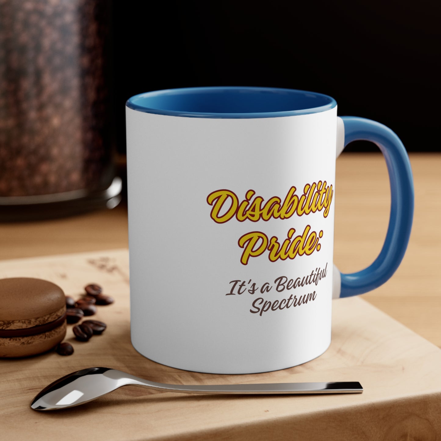 Accent Coffee Mug - Disability Pride: It's a Beautiful Spectrum