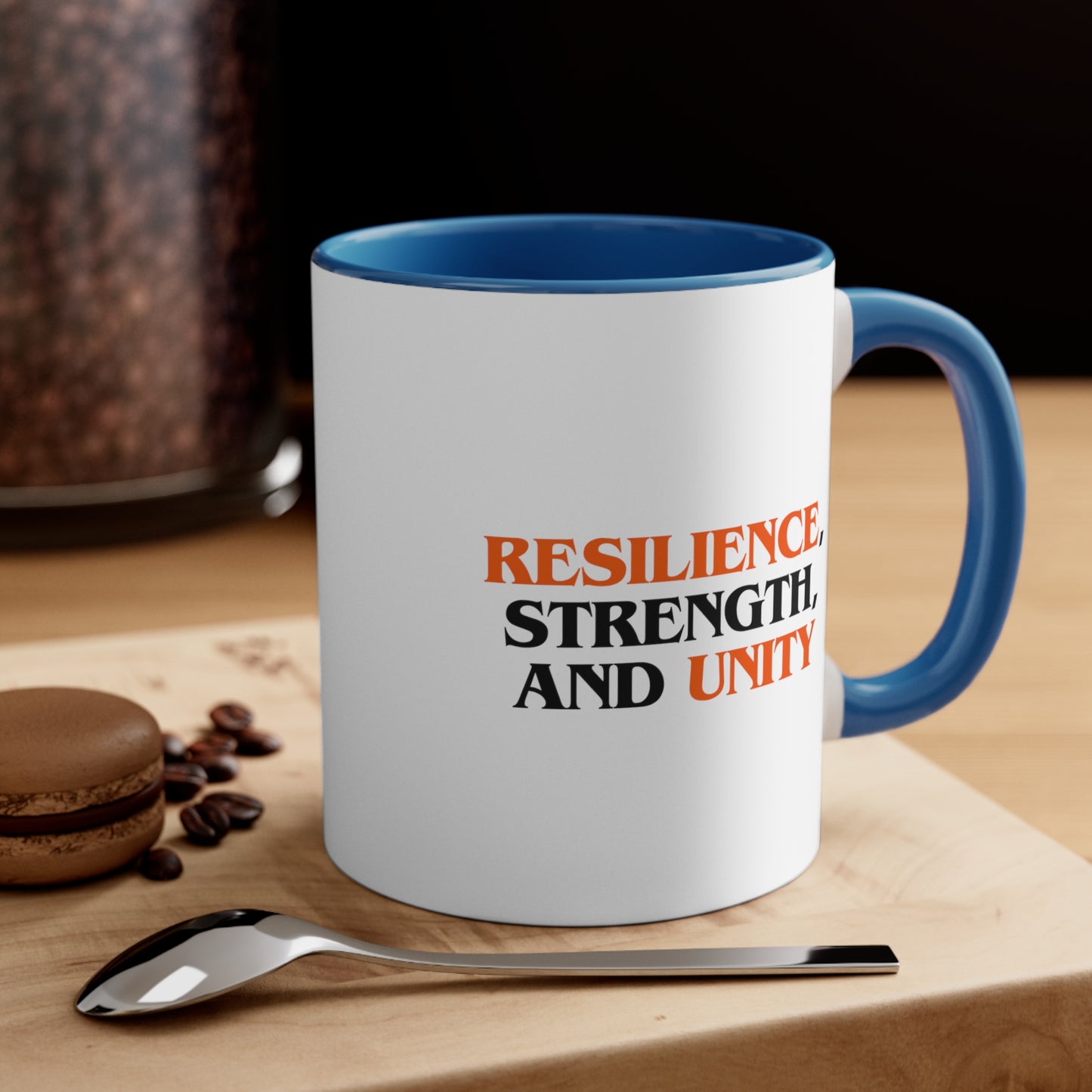 Accent Coffee Mug - Resilience, Strength, and Unity