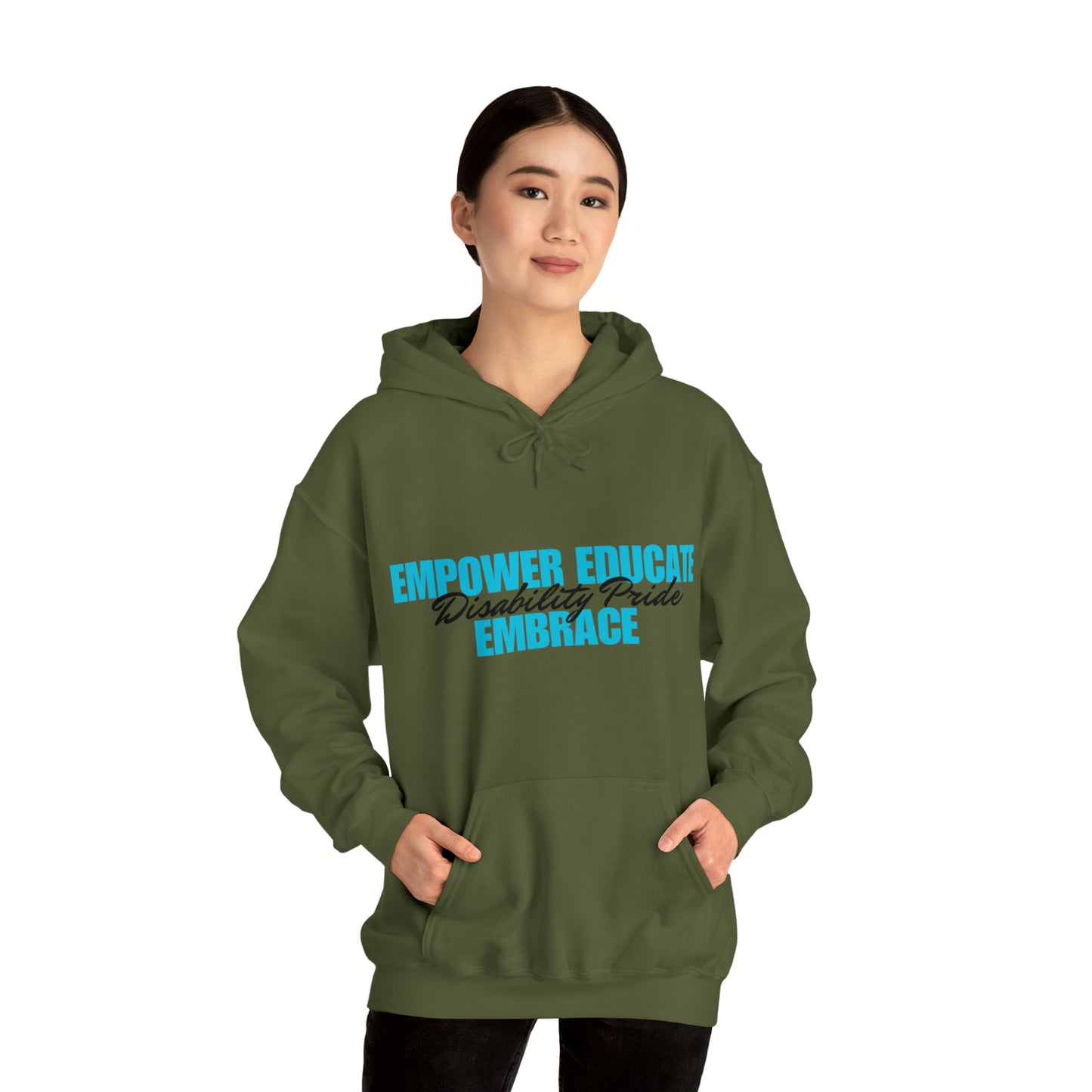 Unisex Hooded Sweatshirt - Empower, Educate, Embrace Disability Pride