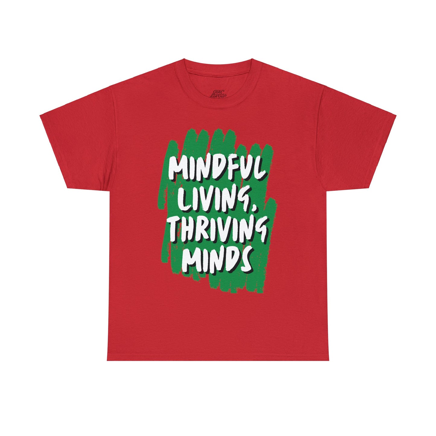 Unisex Heavy Cotton Tee - Mindful Living, Thriving Minds