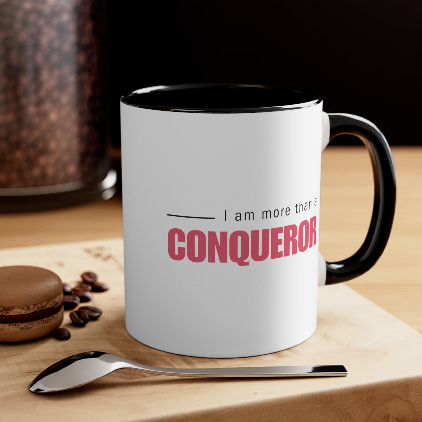 Accent Coffee Mug - I am more than a conqueror