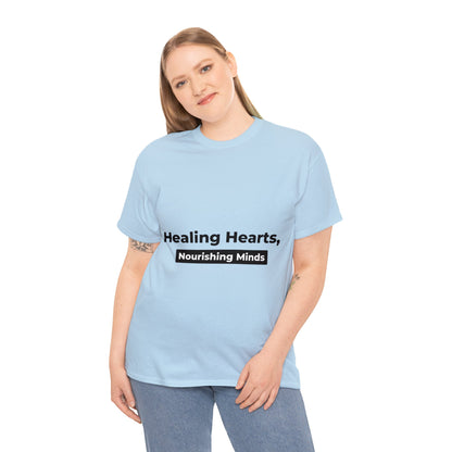 Unisex Heavy Cotton Tee - Healing Hearts, Nourishing Minds