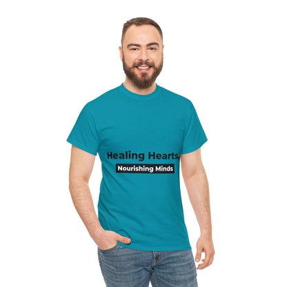 Unisex Heavy Cotton Tee - Healing Hearts, Nourishing Minds