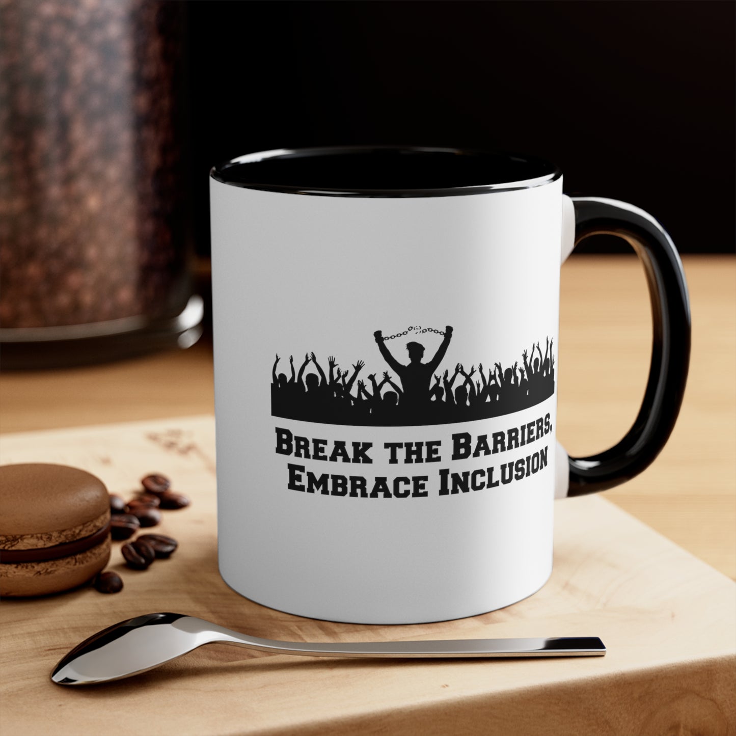 Accent Coffee Mug - Break the Barriers, Embrace Inclusion