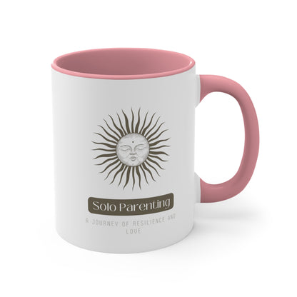 Accent Coffee Mug - Solo Parenting: A Journey of Resilience and Love