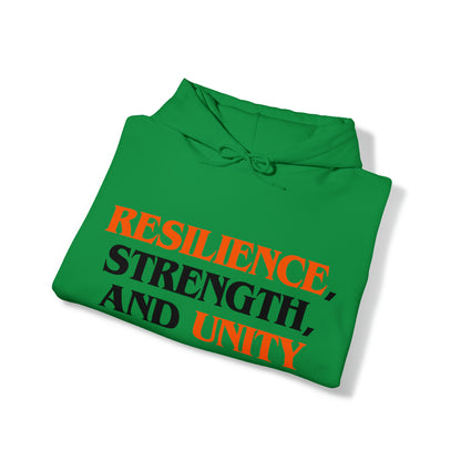 Unisex Hooded Sweatshirt - Resilience, Strength, and Unity