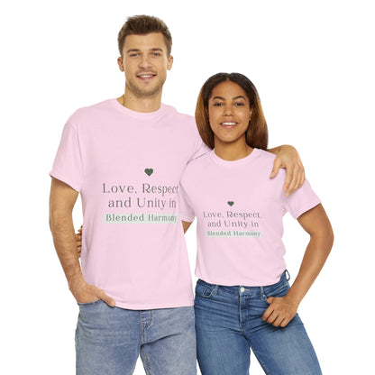 Unisex T-Shirt - Love, Respect, and Unity in Blended Harmony