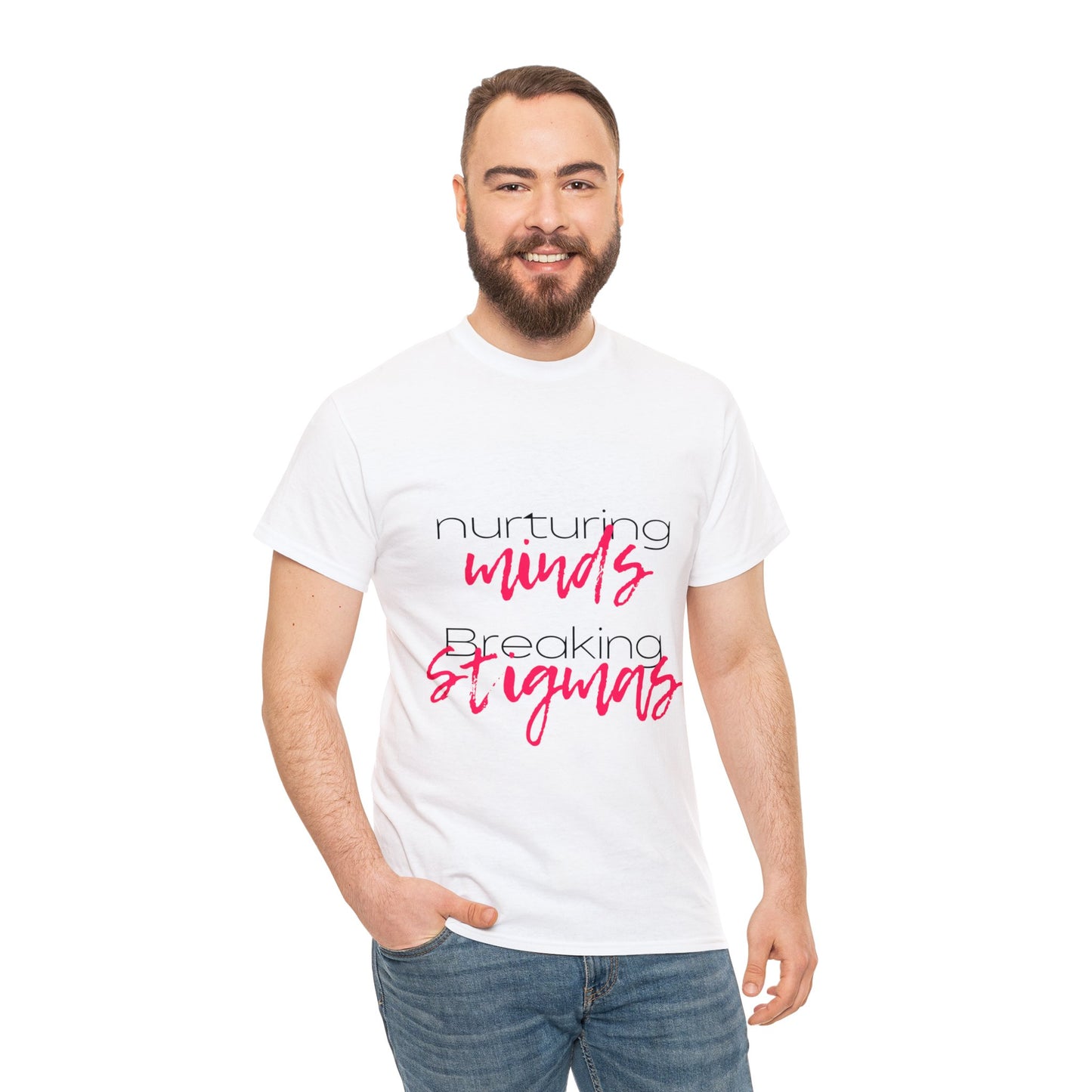 Unisex Heavy Cotton Tee - Nurturing Minds, Breaking Stigmas