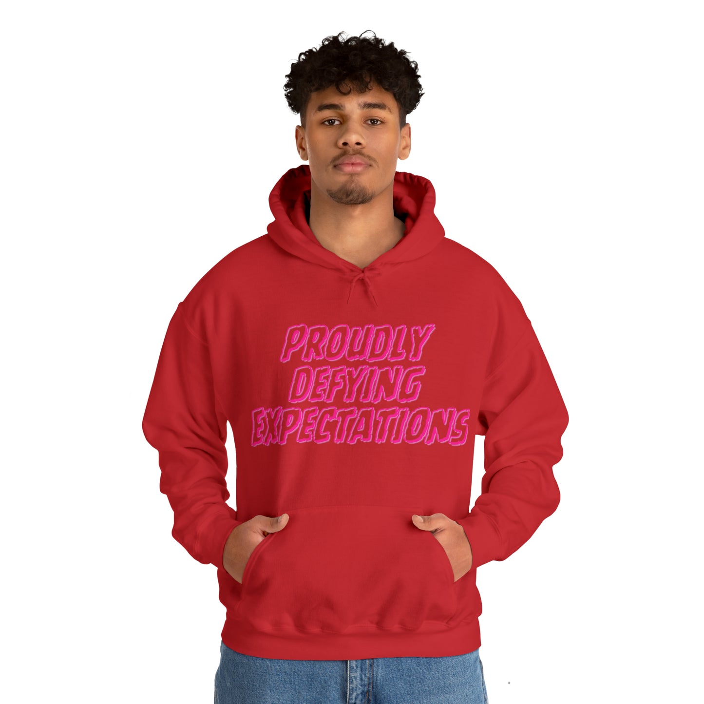 Unisex Hooded Sweatshirt - Proudly Defying Expectations