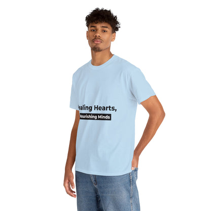 Unisex Heavy Cotton Tee - Healing Hearts, Nourishing Minds