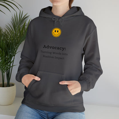 Unisex Hooded Sweatshirt - Advocacy: Turning Words into Positive Impact