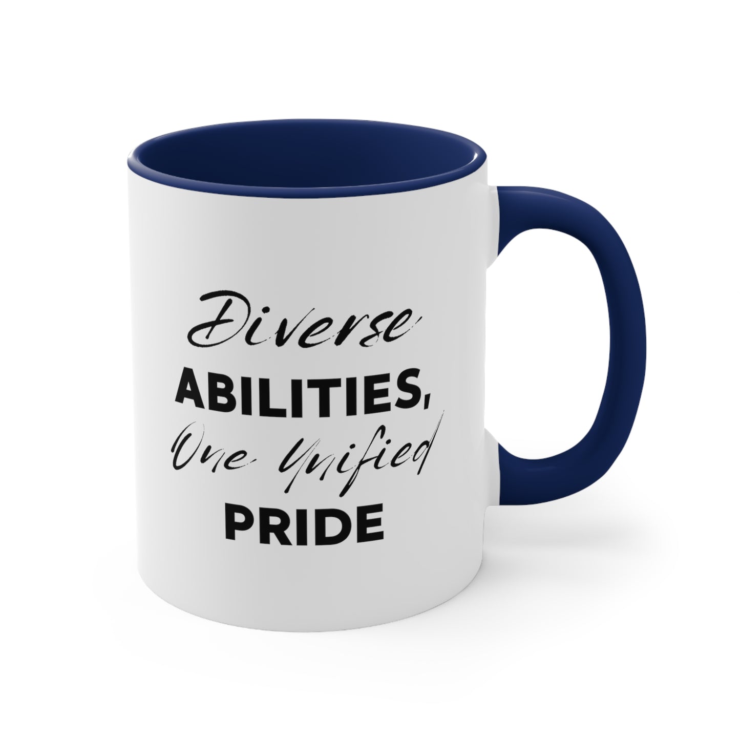 Accent Coffee Mug - Diverse Abilities, One Unified Pride