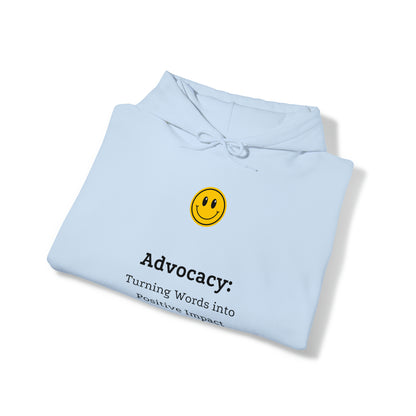 Unisex Hooded Sweatshirt - Advocacy: Turning Words into Positive Impact