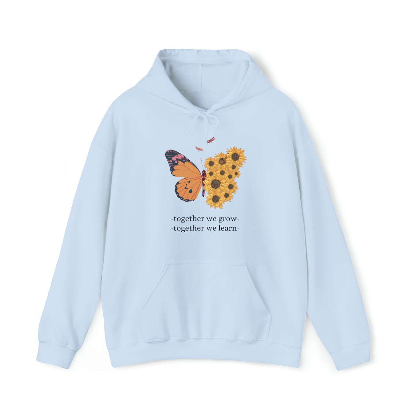 Unisex Hooded Sweatshirt - Together We Grow, Together We Learn