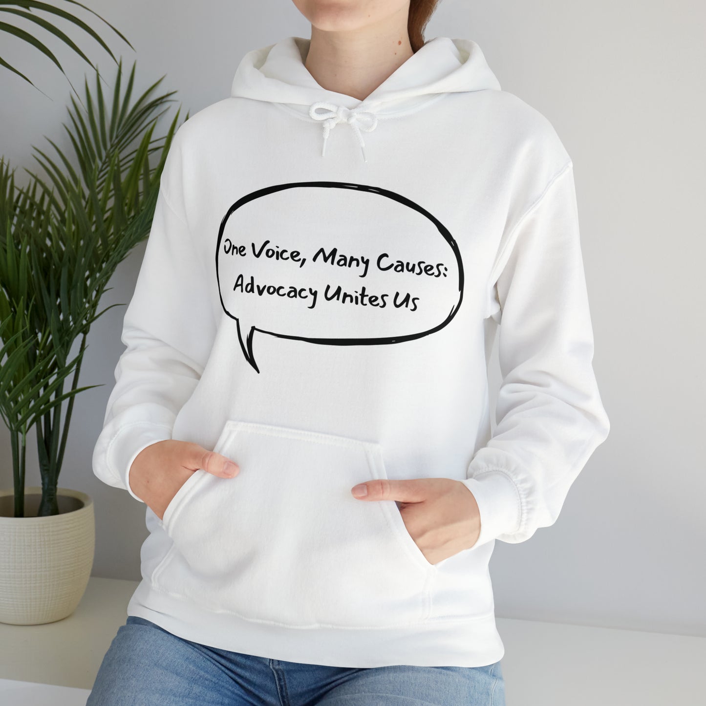 Unisex Hooded Sweatshirt - One Voice, Many Causes: Advocacy Unites Us