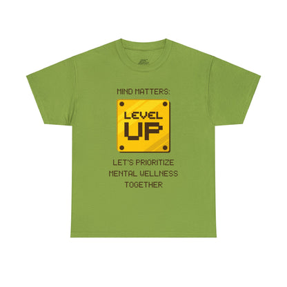 Unisex Heavy Cotton Tee - Mind Matters: Let's Prioritize Mental Wellness Together