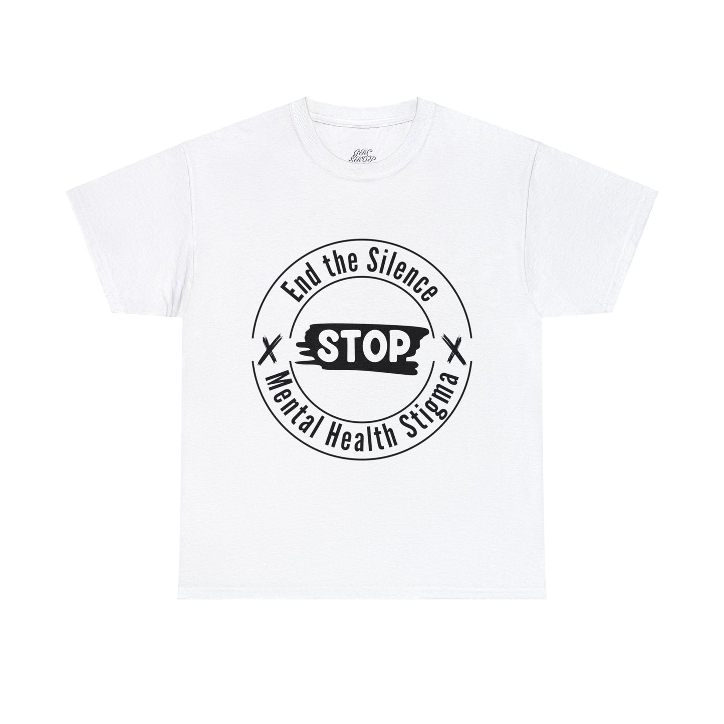 Unisex Heavy Cotton Tee - End the Silence, STOP Mental Health Stigma