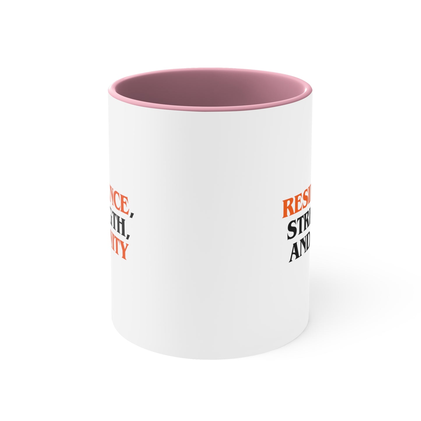 Accent Coffee Mug - Resilience, Strength, and Unity