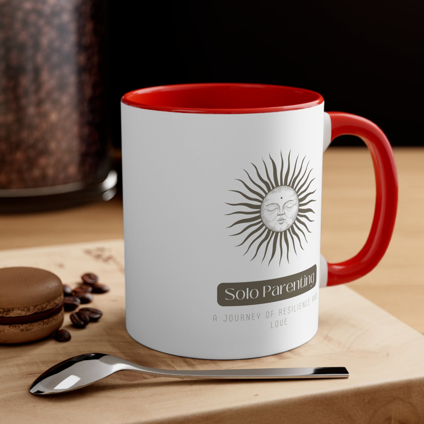 Accent Coffee Mug - Solo Parenting: A Journey of Resilience and Love