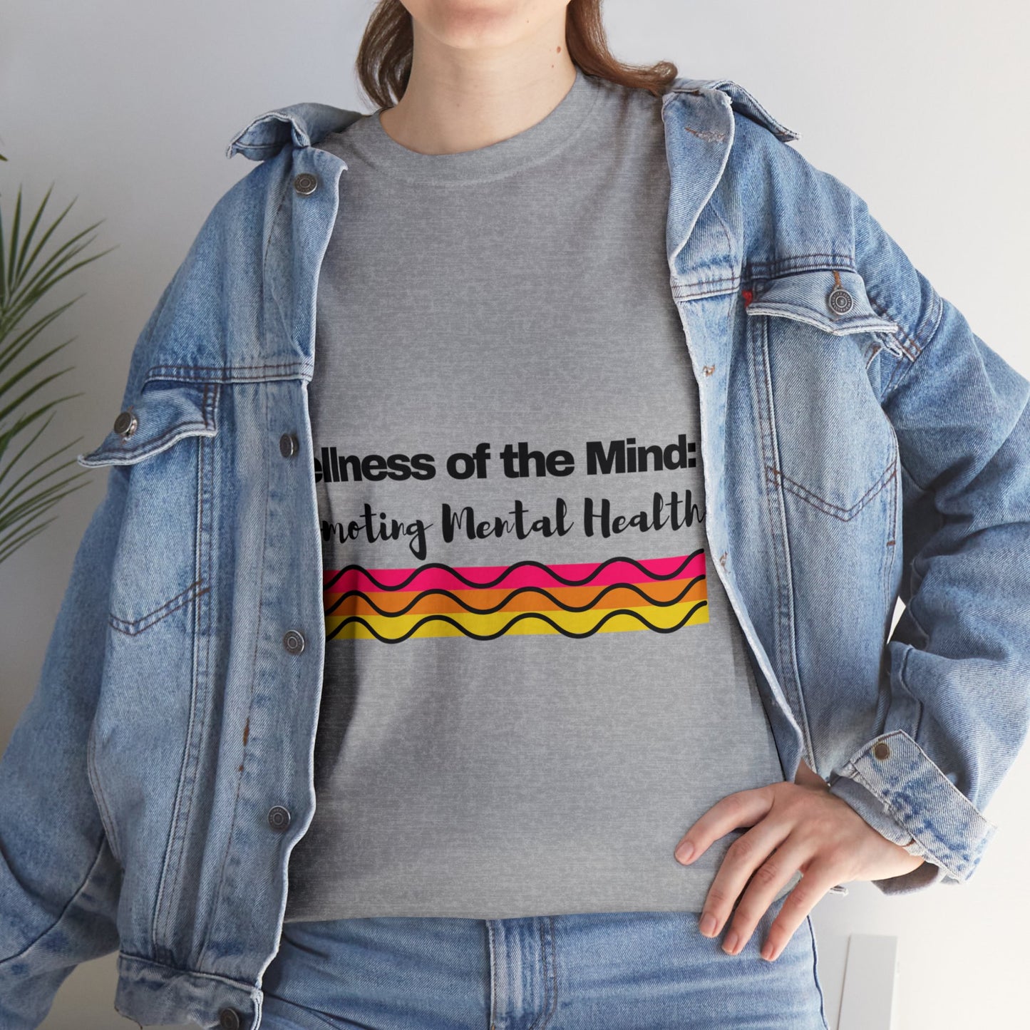 Unisex Heavy Cotton Tee - Wellness of the Mind: Promoting Mental Health