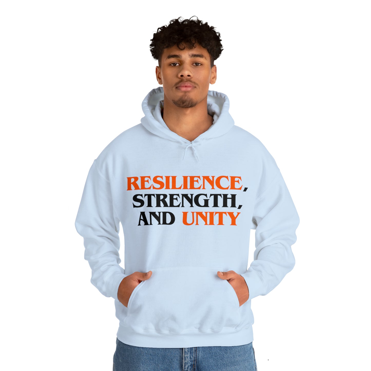 Unisex Hooded Sweatshirt - Resilience, Strength, and Unity