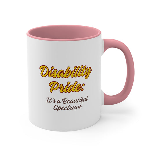 Accent Coffee Mug - Disability Pride: It's a Beautiful Spectrum