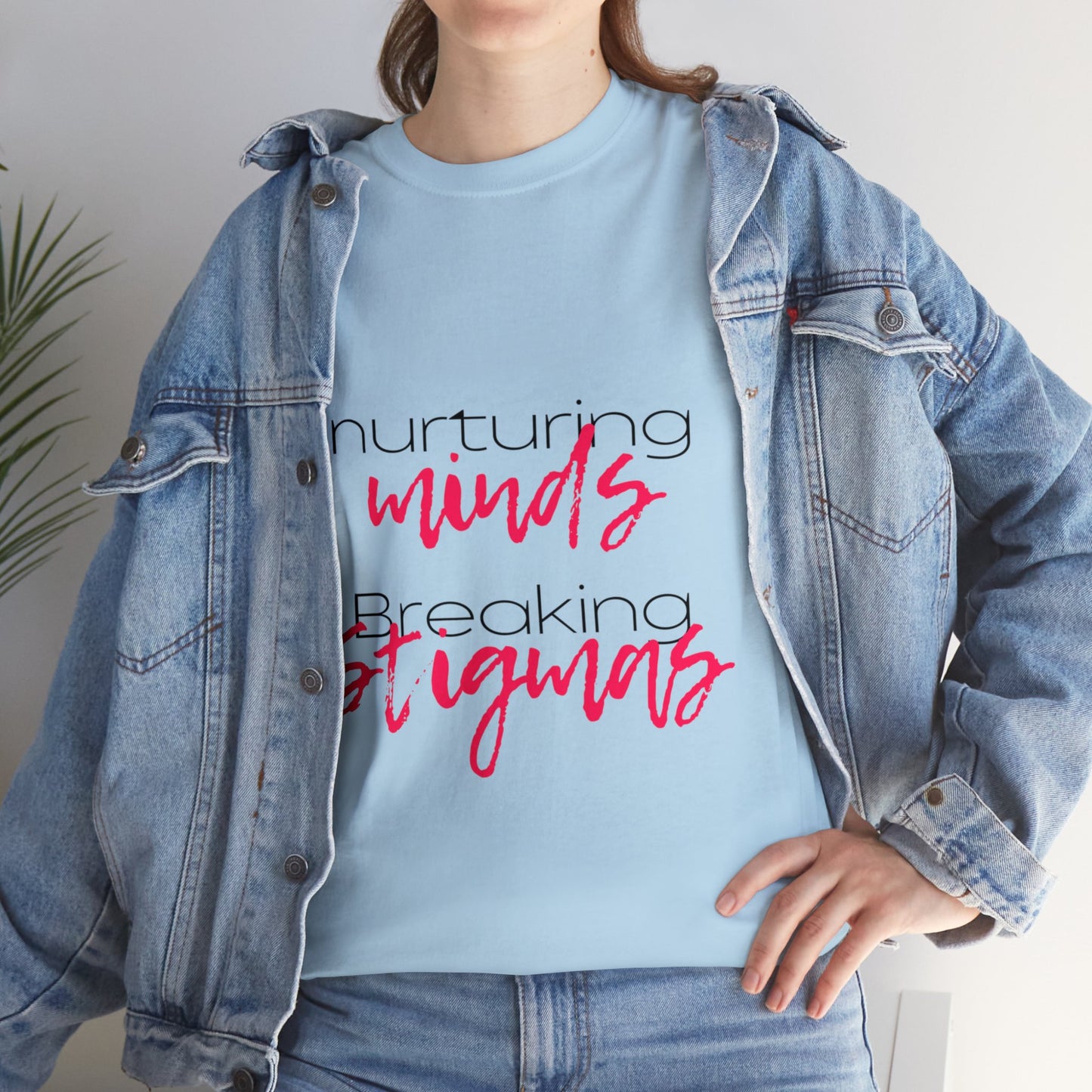 Unisex Heavy Cotton Tee - Nurturing Minds, Breaking Stigmas