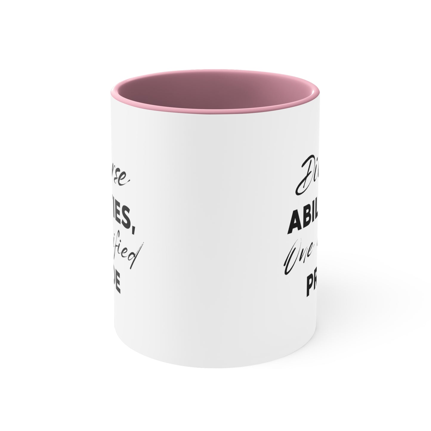 Accent Coffee Mug - Diverse Abilities, One Unified Pride