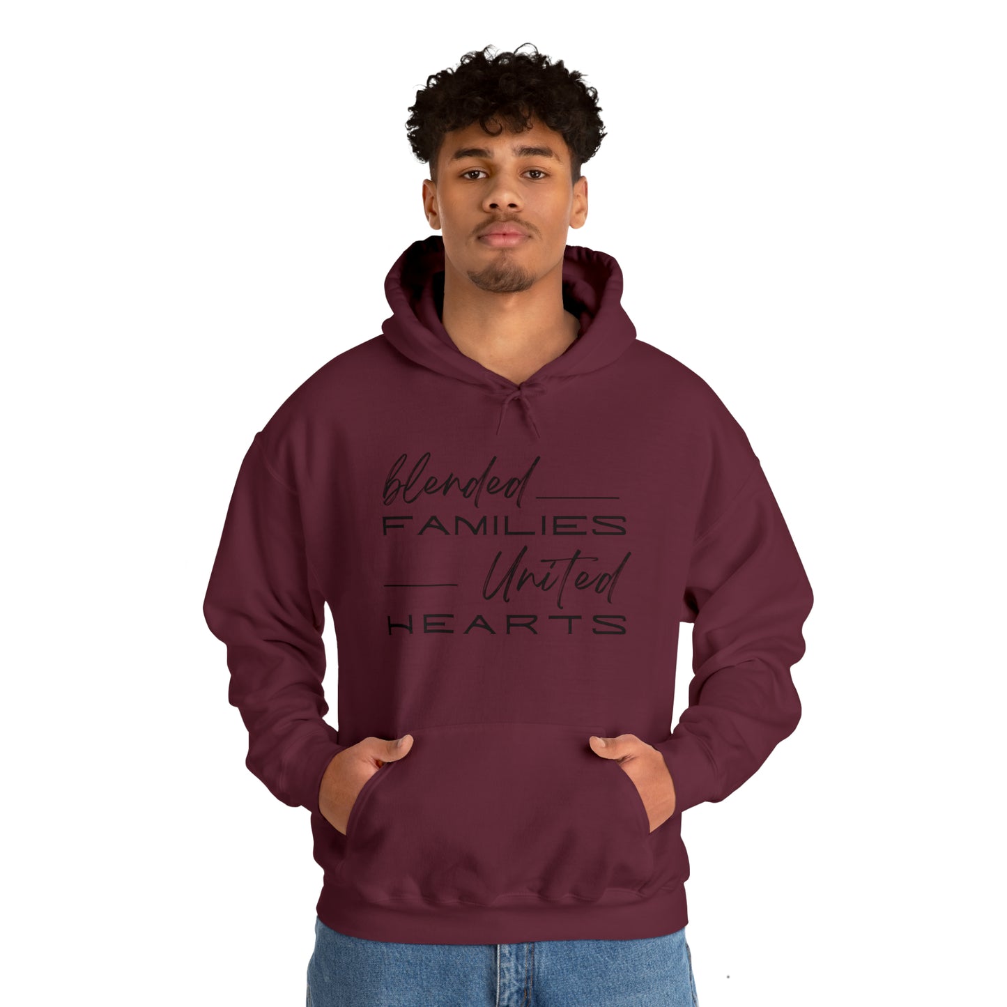 Unisex Hooded Sweatshirt - Blended Families, United Hearts