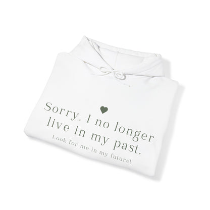 Unisex Hooded Sweatshirt - Sorry, I no longer live in my past. Look for me in my future!