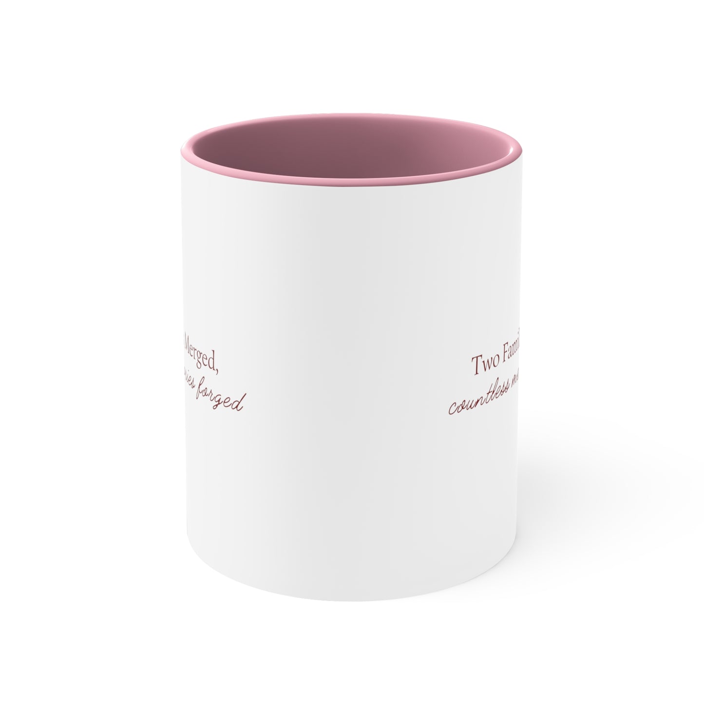 Accent Coffee Mug - Two Families Merged, Countless Memories Forged