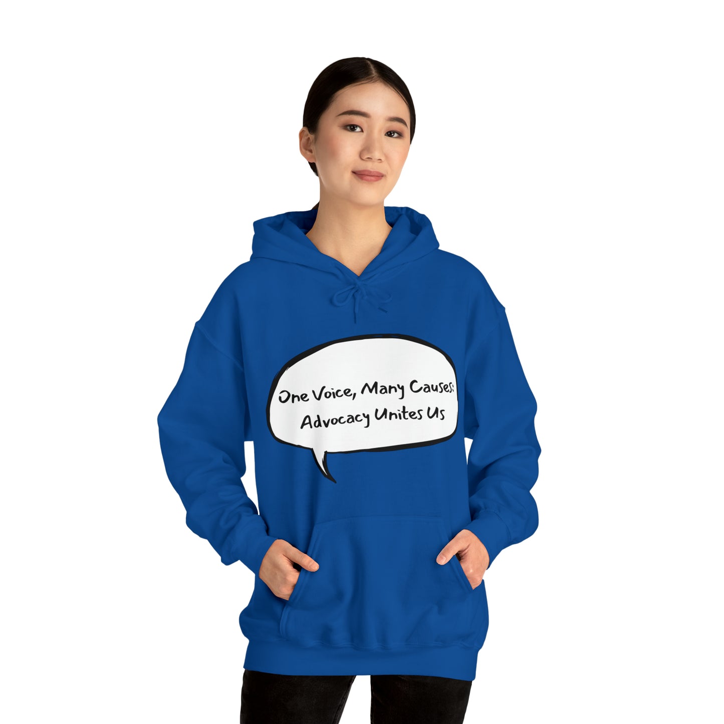 Unisex Hooded Sweatshirt - One Voice, Many Causes: Advocacy Unites Us