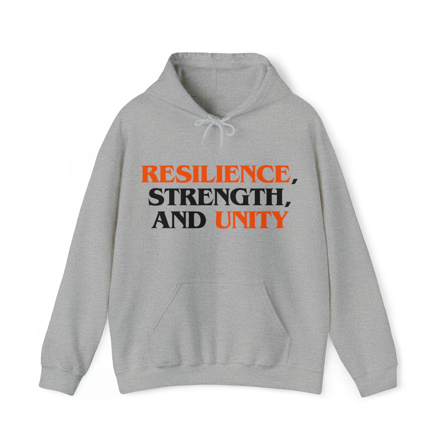 Unisex Hooded Sweatshirt - Resilience, Strength, and Unity