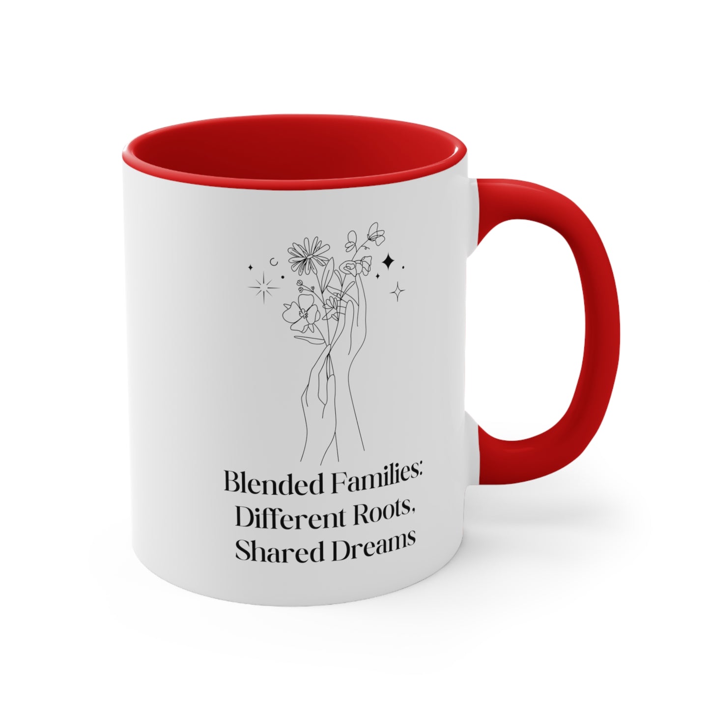 Accent Coffee Mug - Blended Families: Different Roots, Shared Dreams