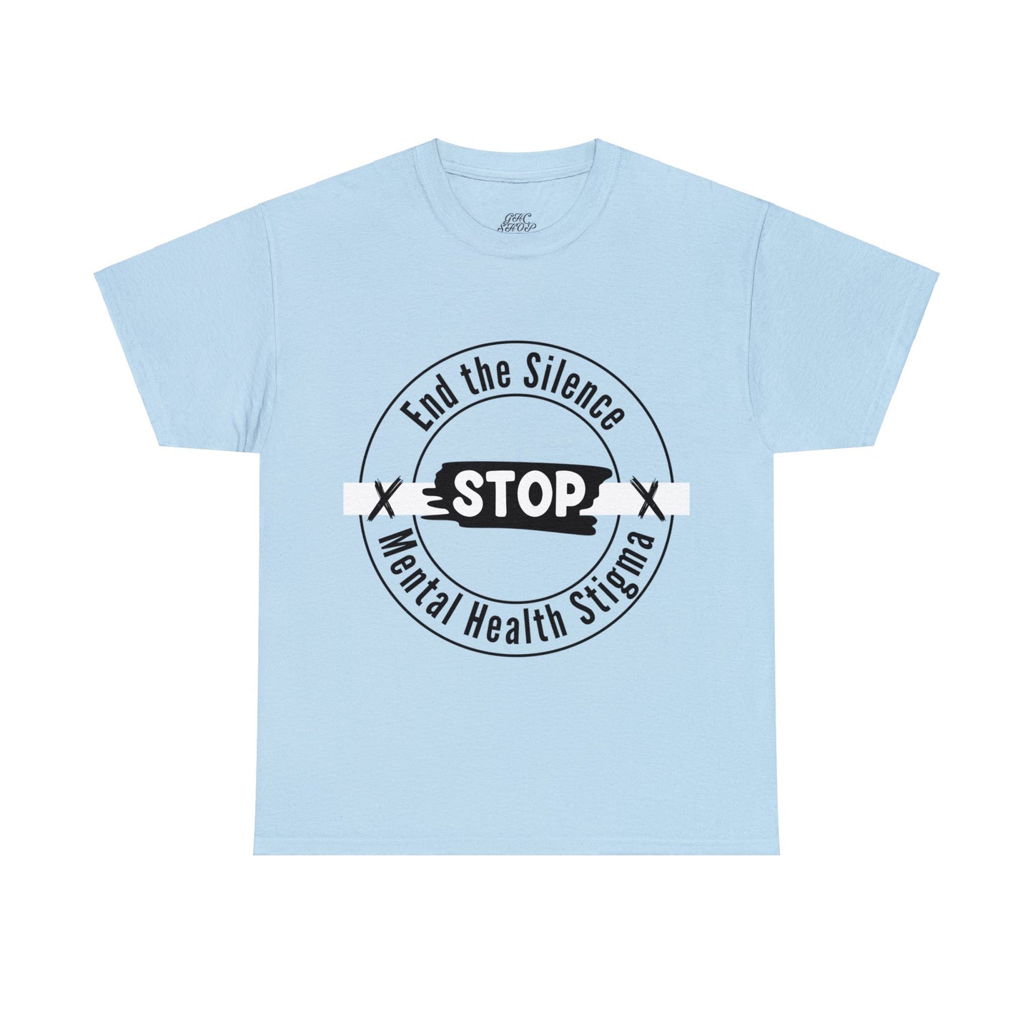 Unisex Heavy Cotton Tee - End the Silence, STOP Mental Health Stigma