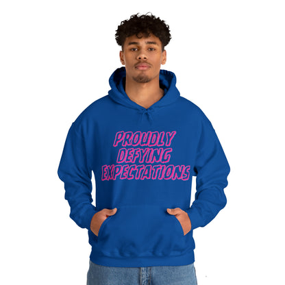 Unisex Hooded Sweatshirt - Proudly Defying Expectations