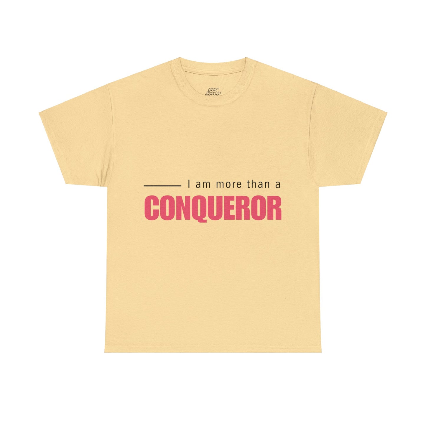 Unisex Heavy Cotton Tee - I am more than a conqueror