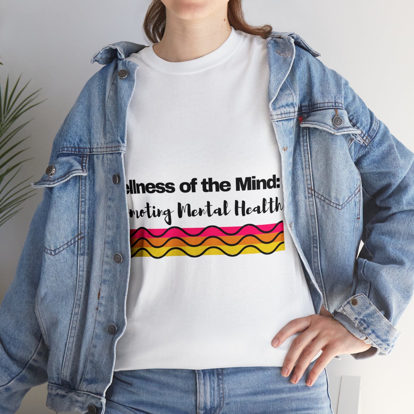 Unisex Heavy Cotton Tee - Wellness of the Mind: Promoting Mental Health