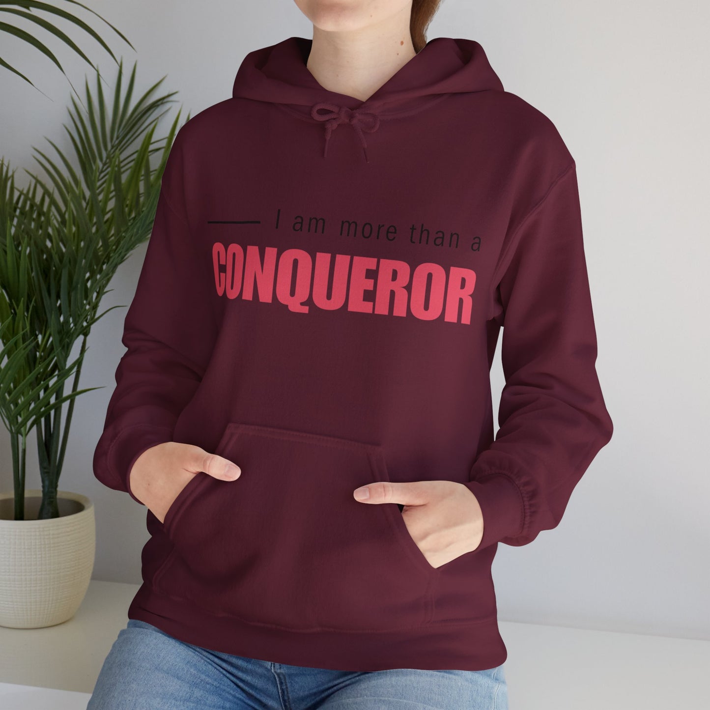 Unisex Hooded Sweatshirt - I am more than a conqueror