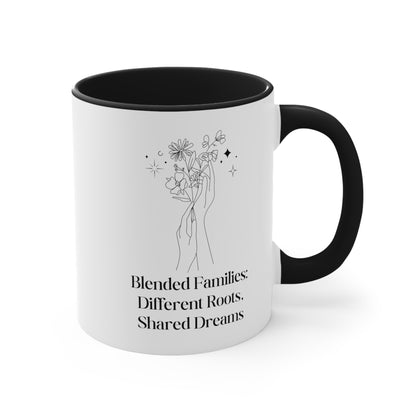 Accent Coffee Mug - Blended Families: Different Roots, Shared Dreams