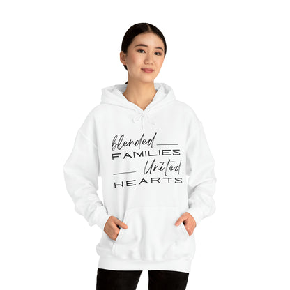 Unisex Hooded Sweatshirt - Blended Families, United Hearts