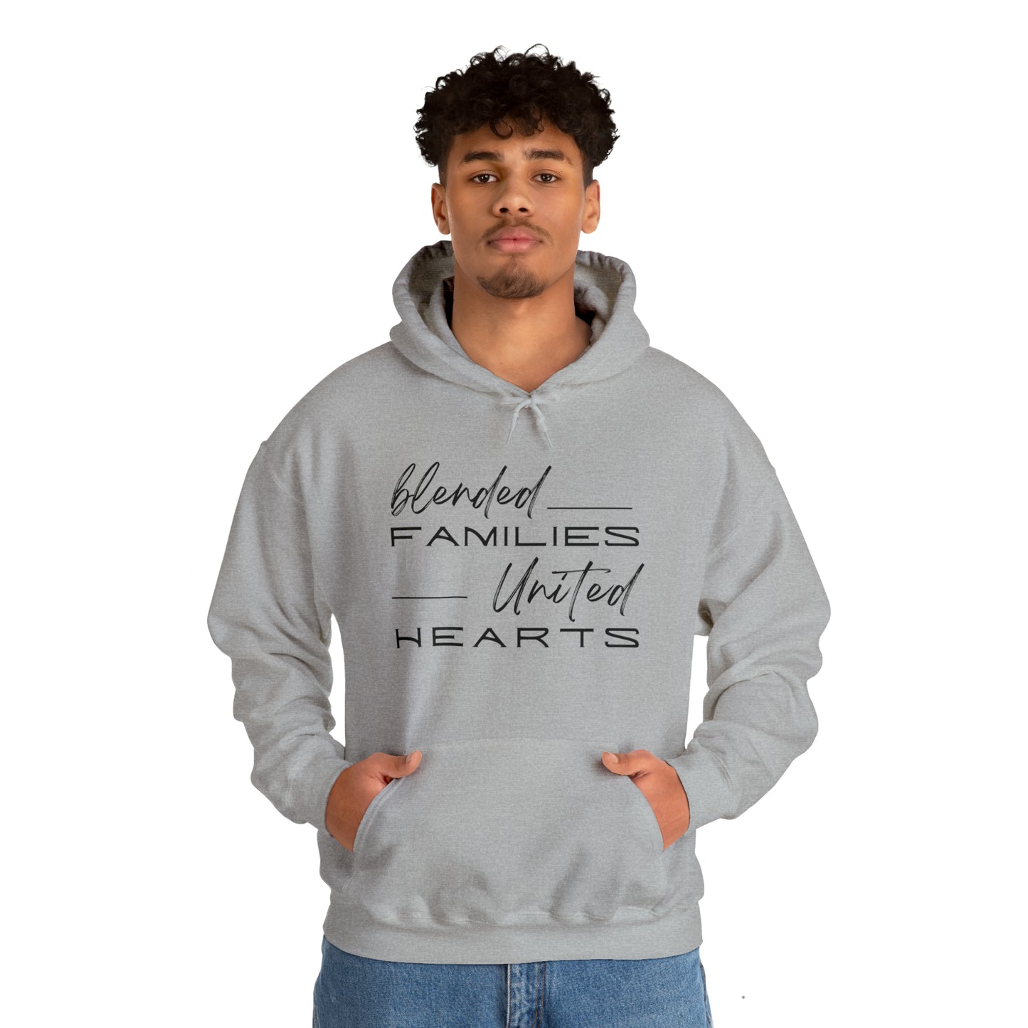 Unisex Hooded Sweatshirt - Blended Families, United Hearts