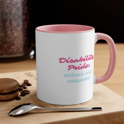 Accent Coffee Mug - Disability Pride: Embrace Your Uniqueness