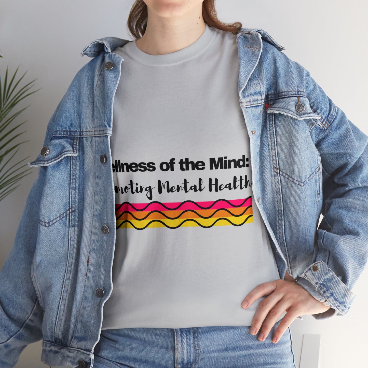 Unisex Heavy Cotton Tee - Wellness of the Mind: Promoting Mental Health