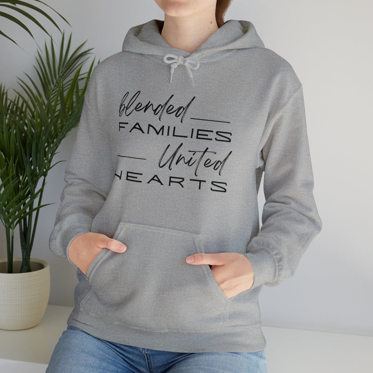 Unisex Hooded Sweatshirt - Blended Families, United Hearts