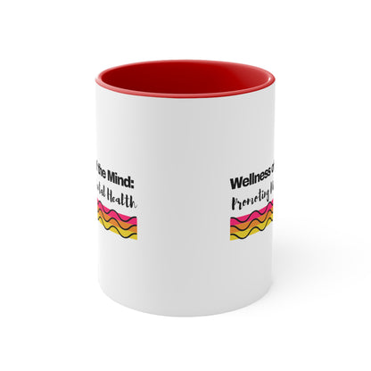 Accent Coffee Mug - Wellness of the Mind: Promoting Mental Health