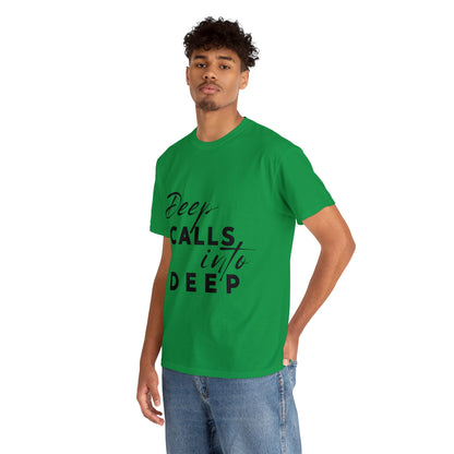 Unisex Heavy Cotton Tee - Deep calls into deep