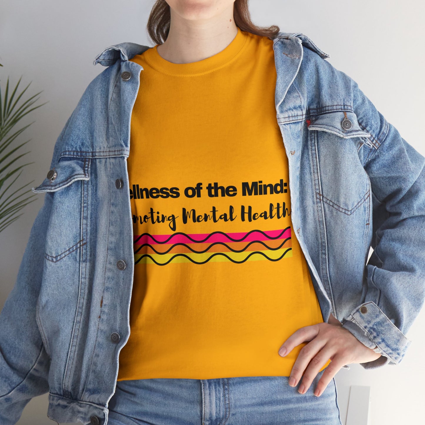 Unisex Heavy Cotton Tee - Wellness of the Mind: Promoting Mental Health