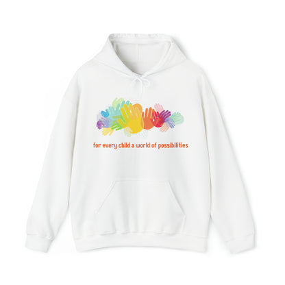 Unisex Hooded Sweatshirt - For Every Child, a World of Possibilities