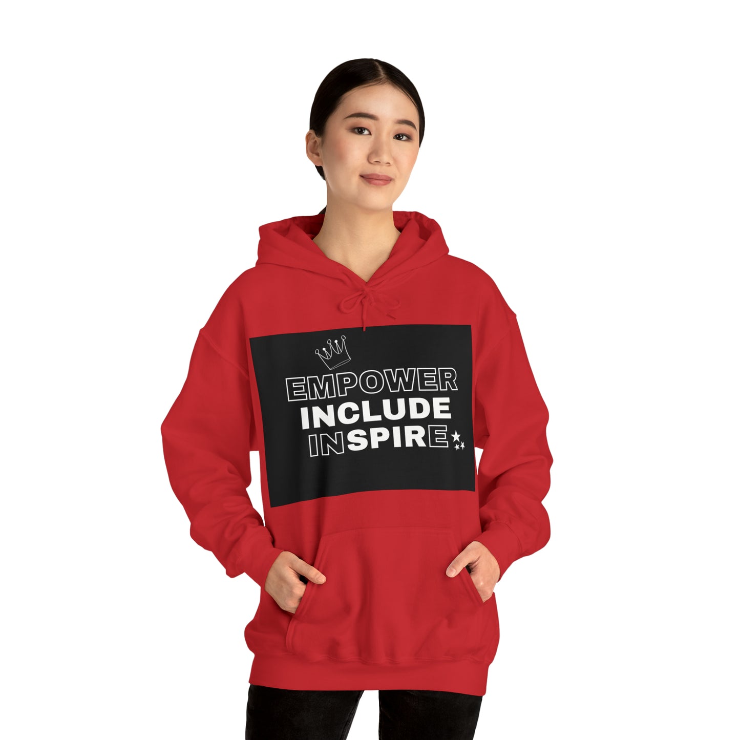 Unisex Hooded Sweatshirt - Empower, Include, Inspire